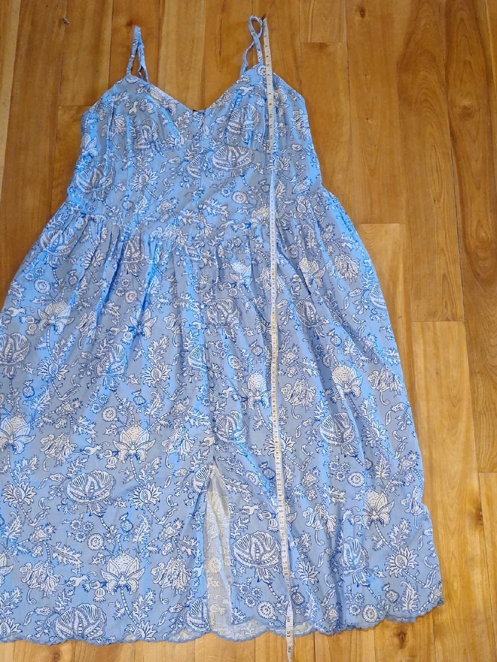 NWT Roller Rabbit x Target Blue & White Floral Basque Waist Midi Maxi Dress XXL - Picture 14 of 15